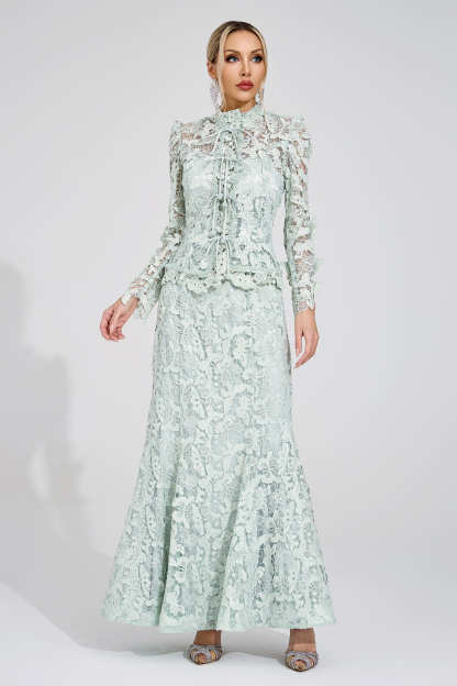 Beca Green Lace Set