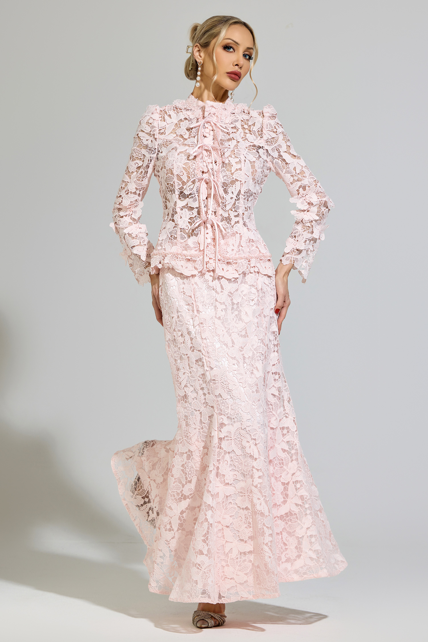 Beca Pink Lace Set