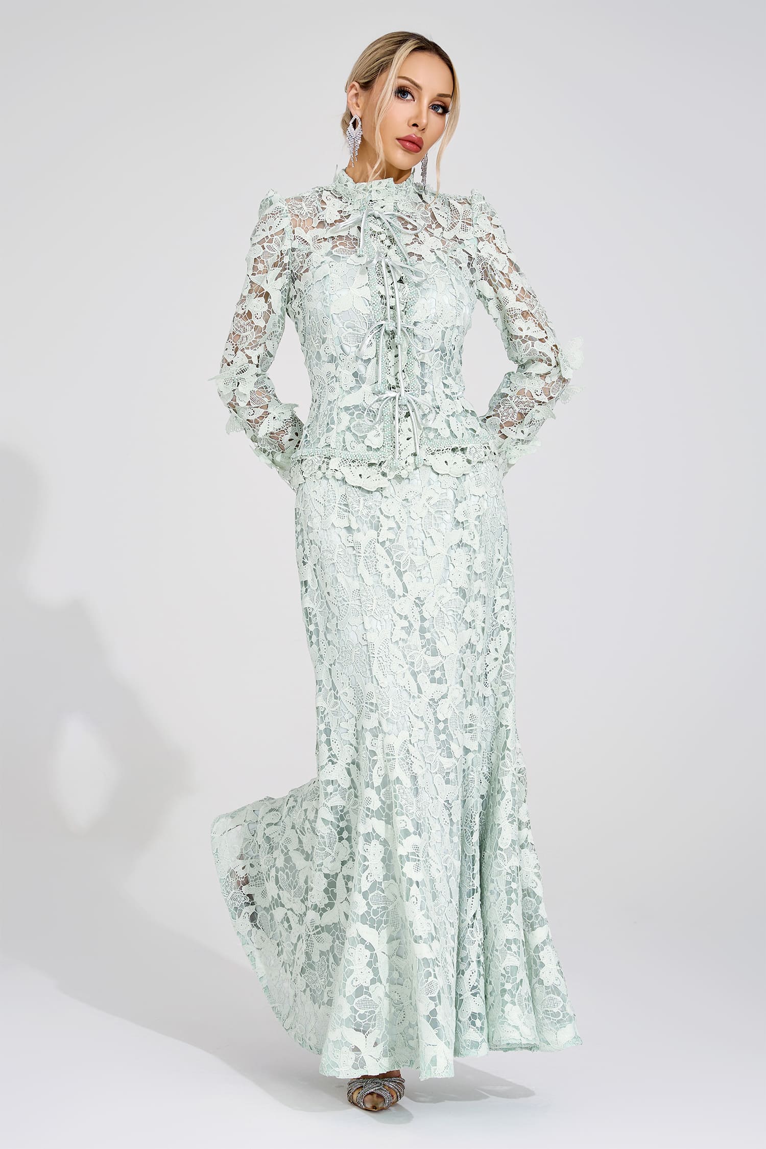 Beca Green Lace Set