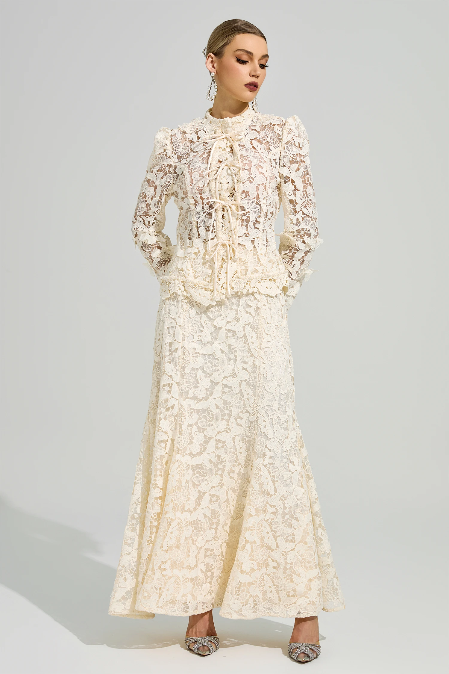 Beca White Lace Set