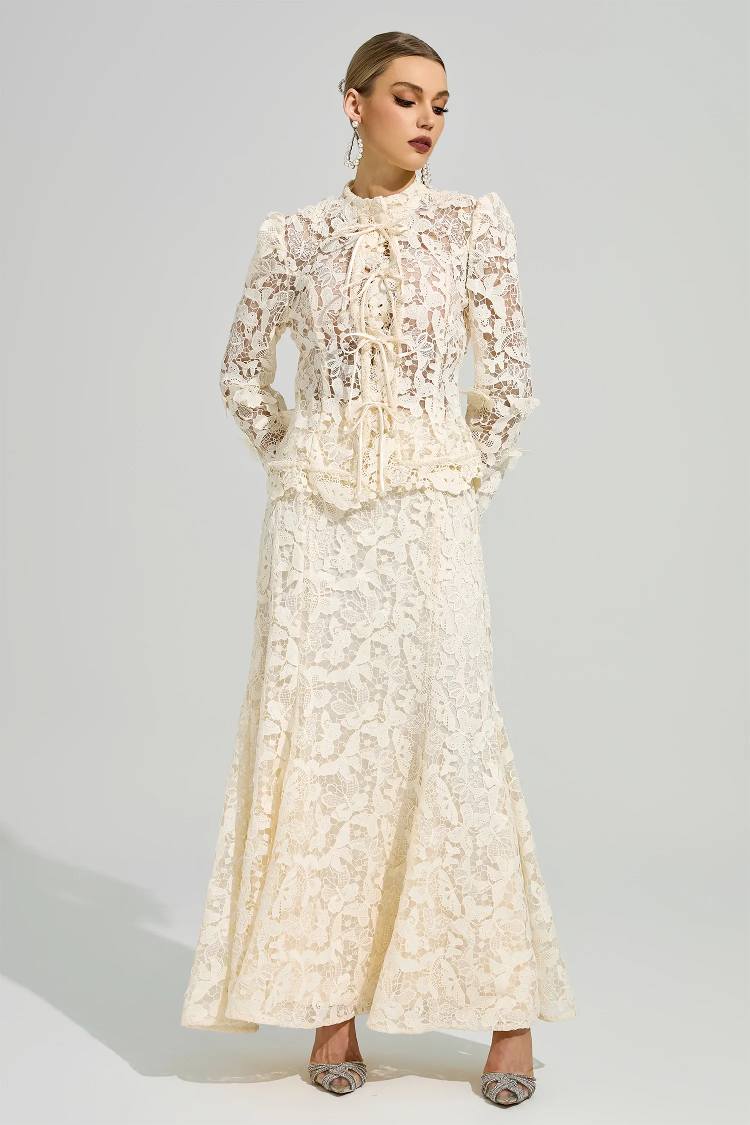Beca White Lace Set