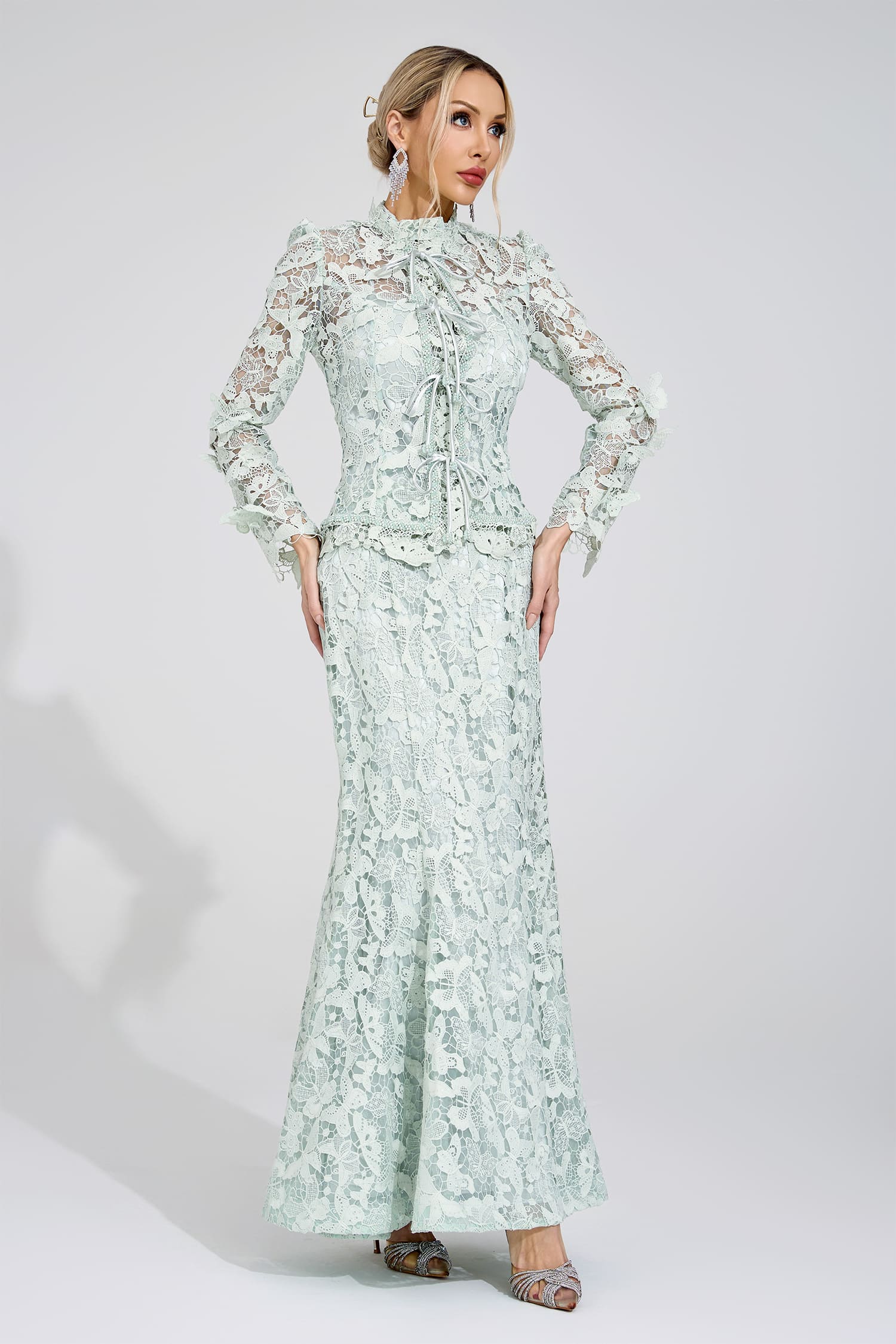 Beca Green Lace Set