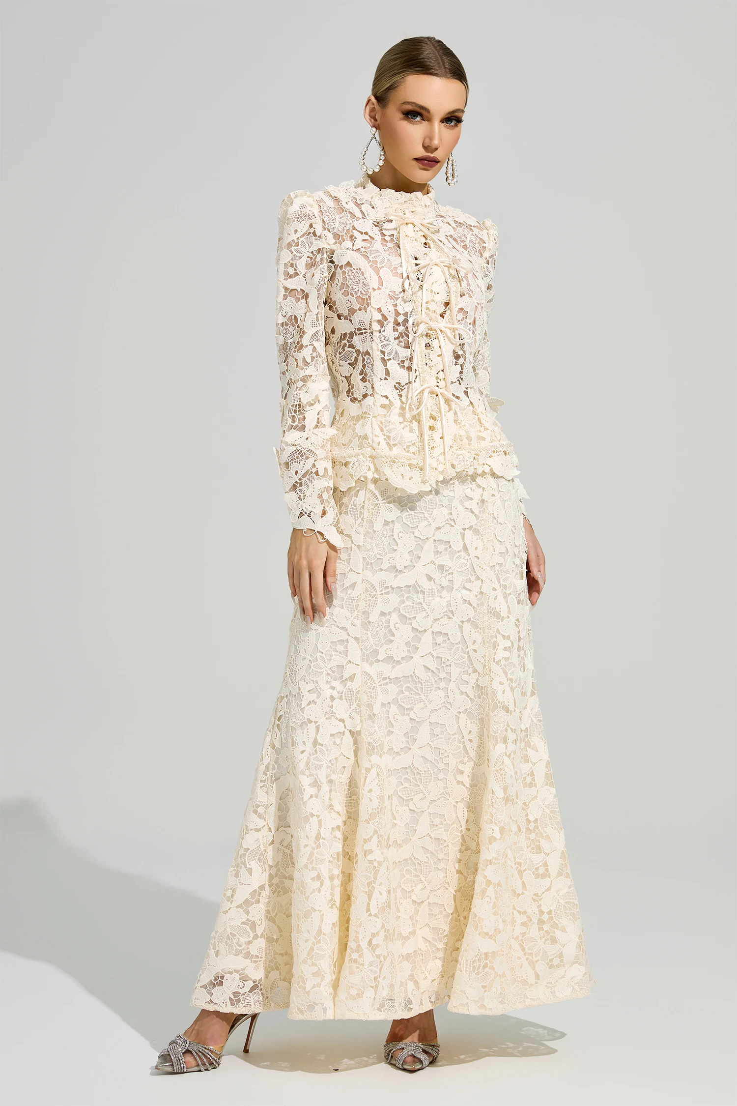 Beca White Lace Set