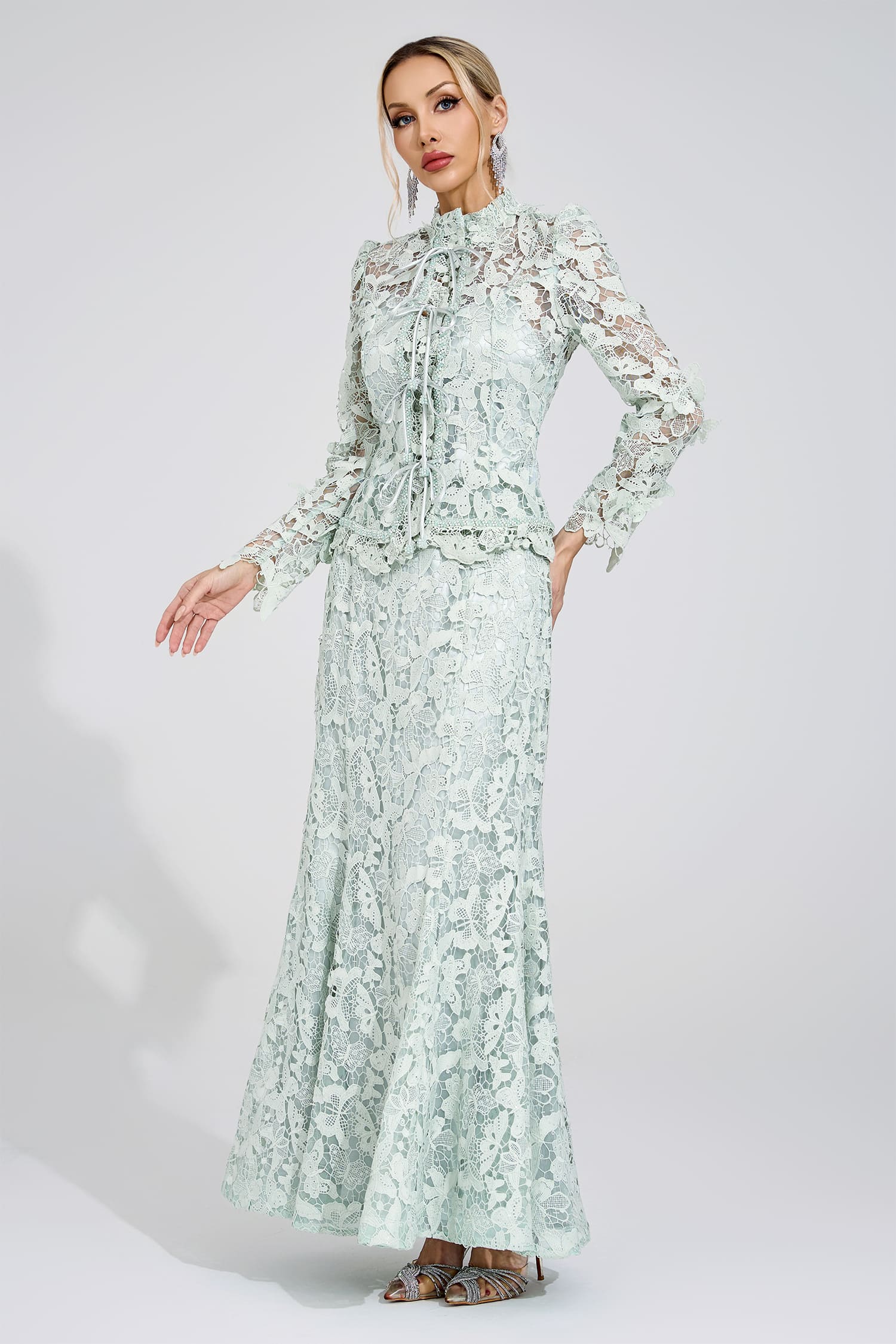 Beca Green Lace Set