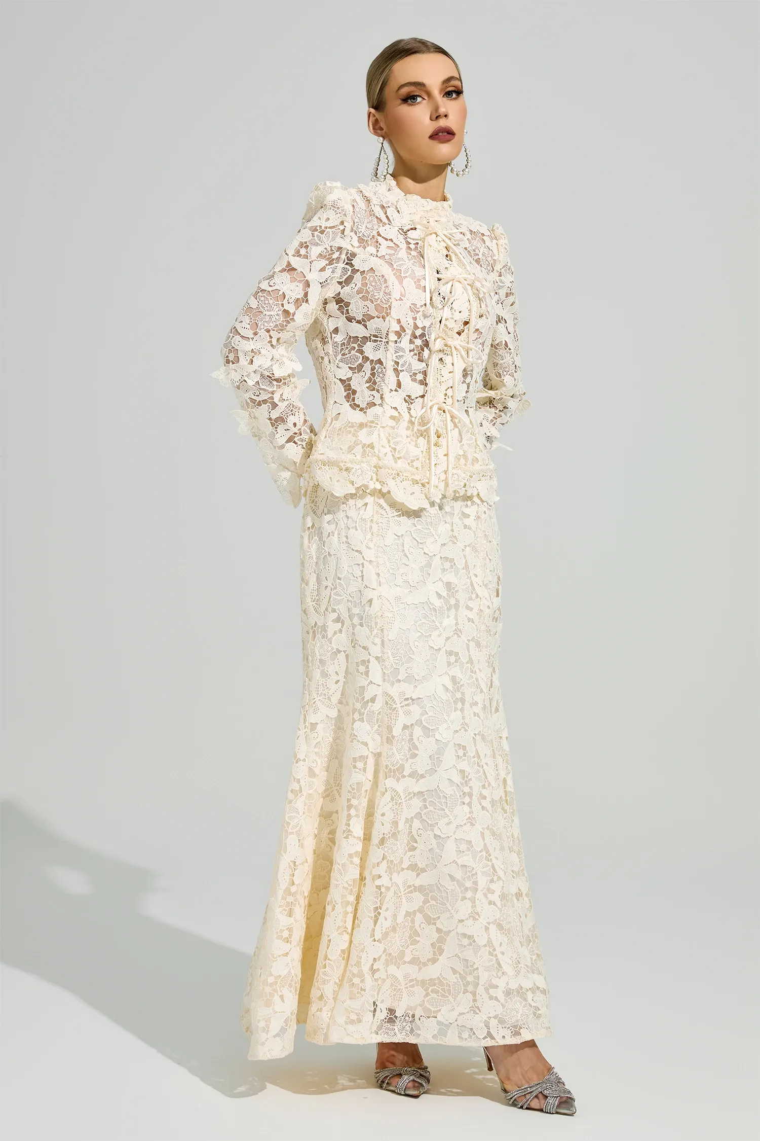 Beca White Lace Set