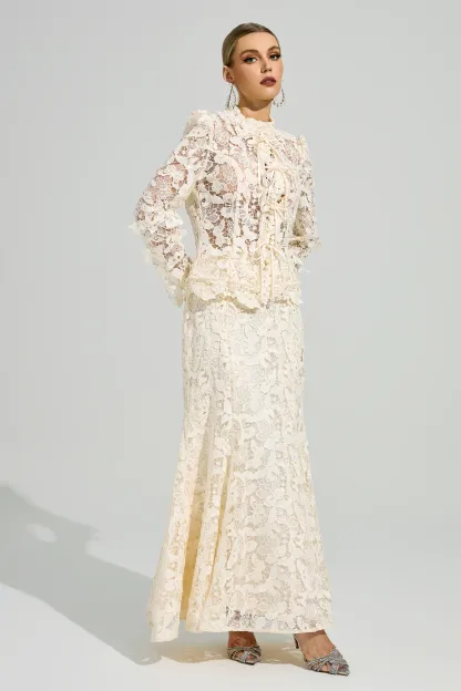 Beca White Lace Set