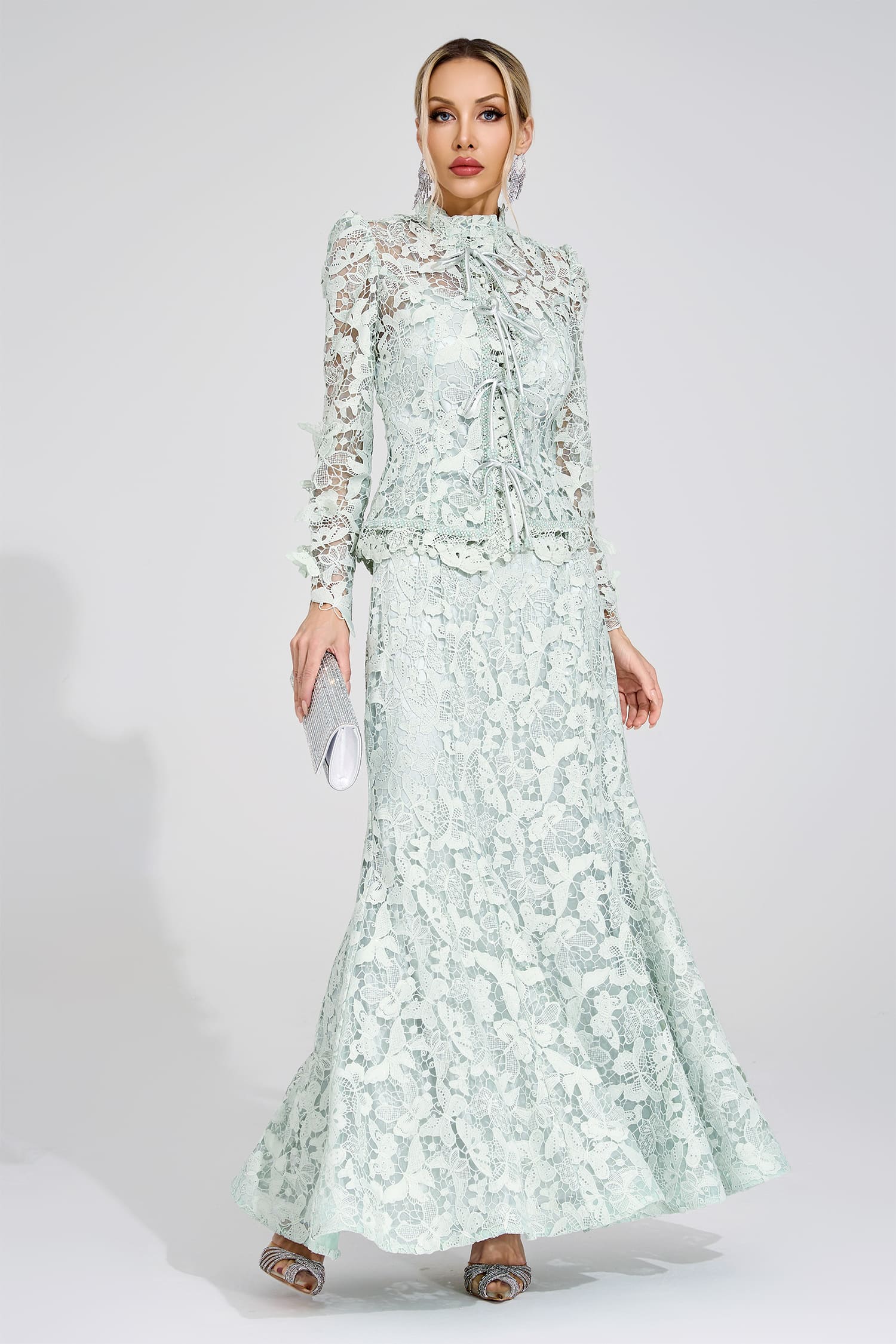 Beca Green Lace Set