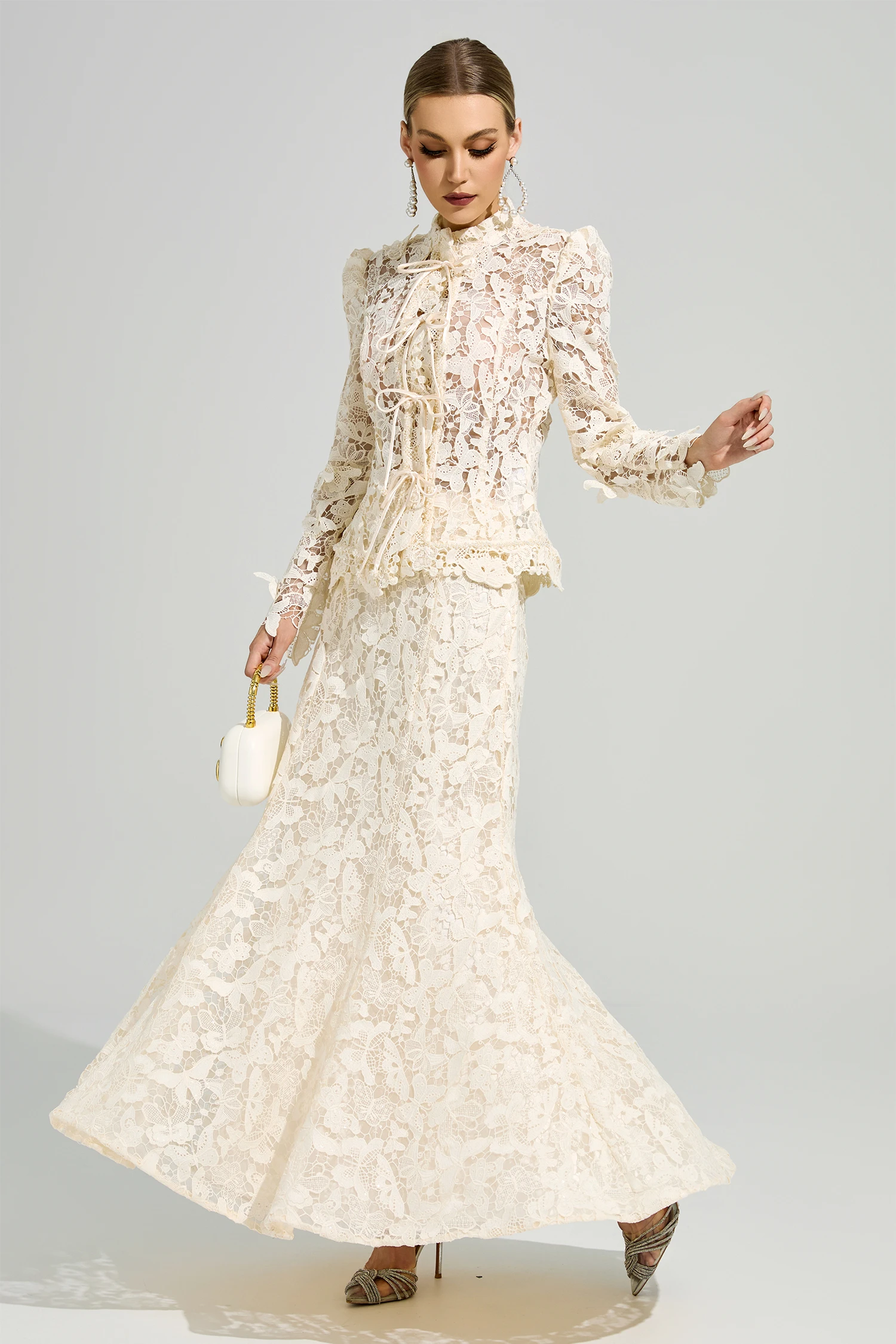 Beca White Lace Set
