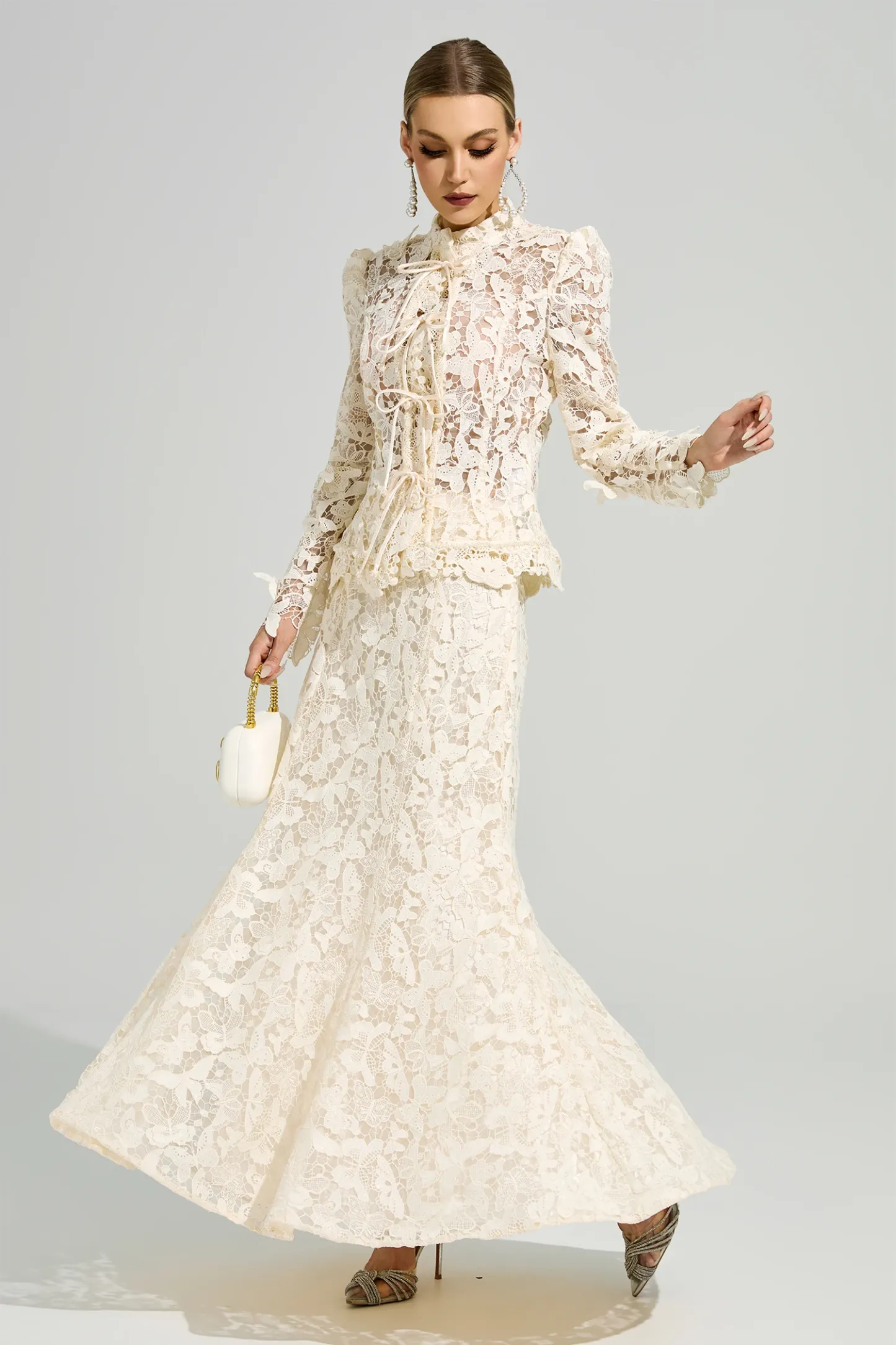 Beca White Lace Set