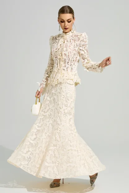 Beca White Lace Set