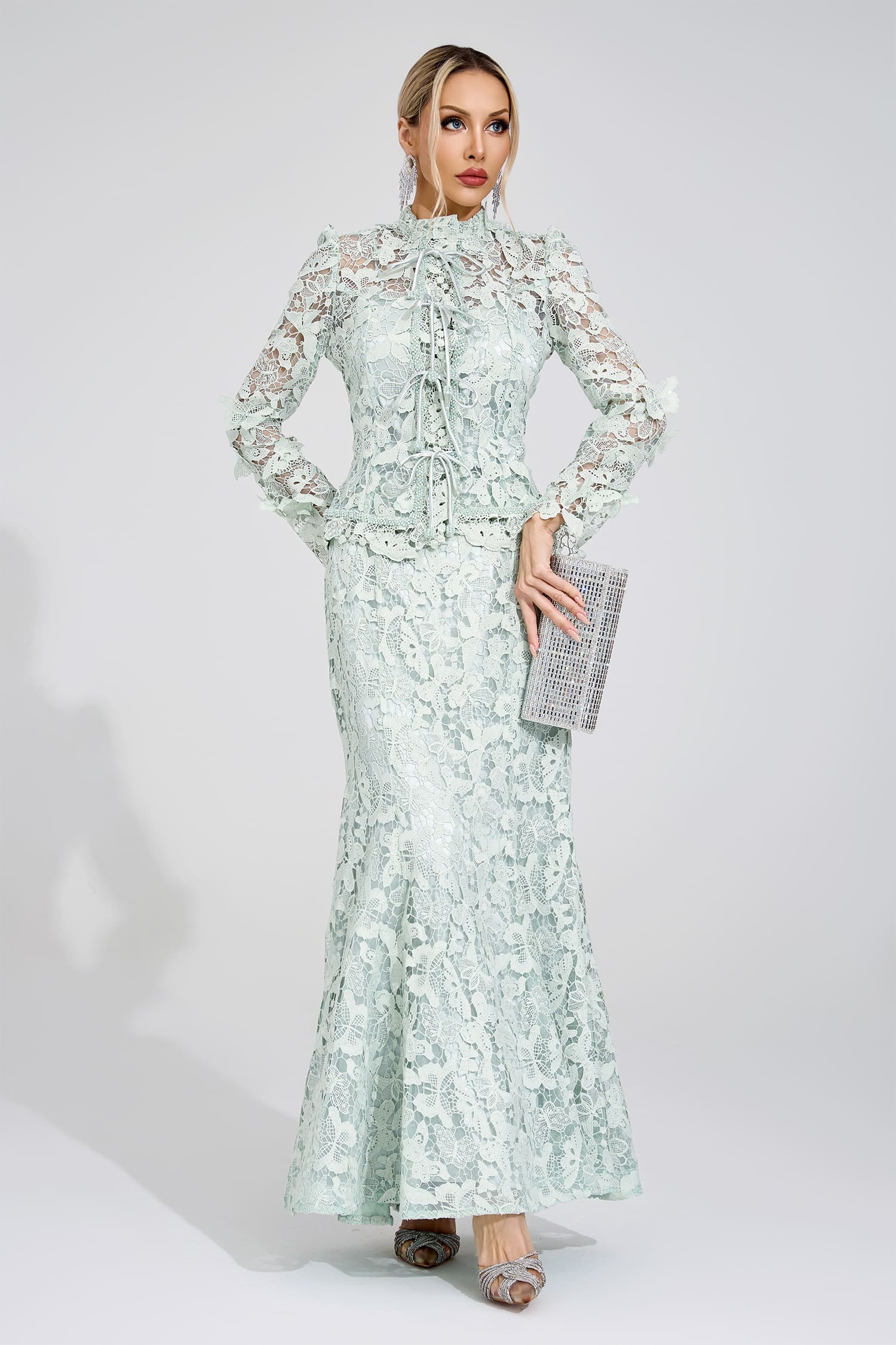 Beca Green Lace Set