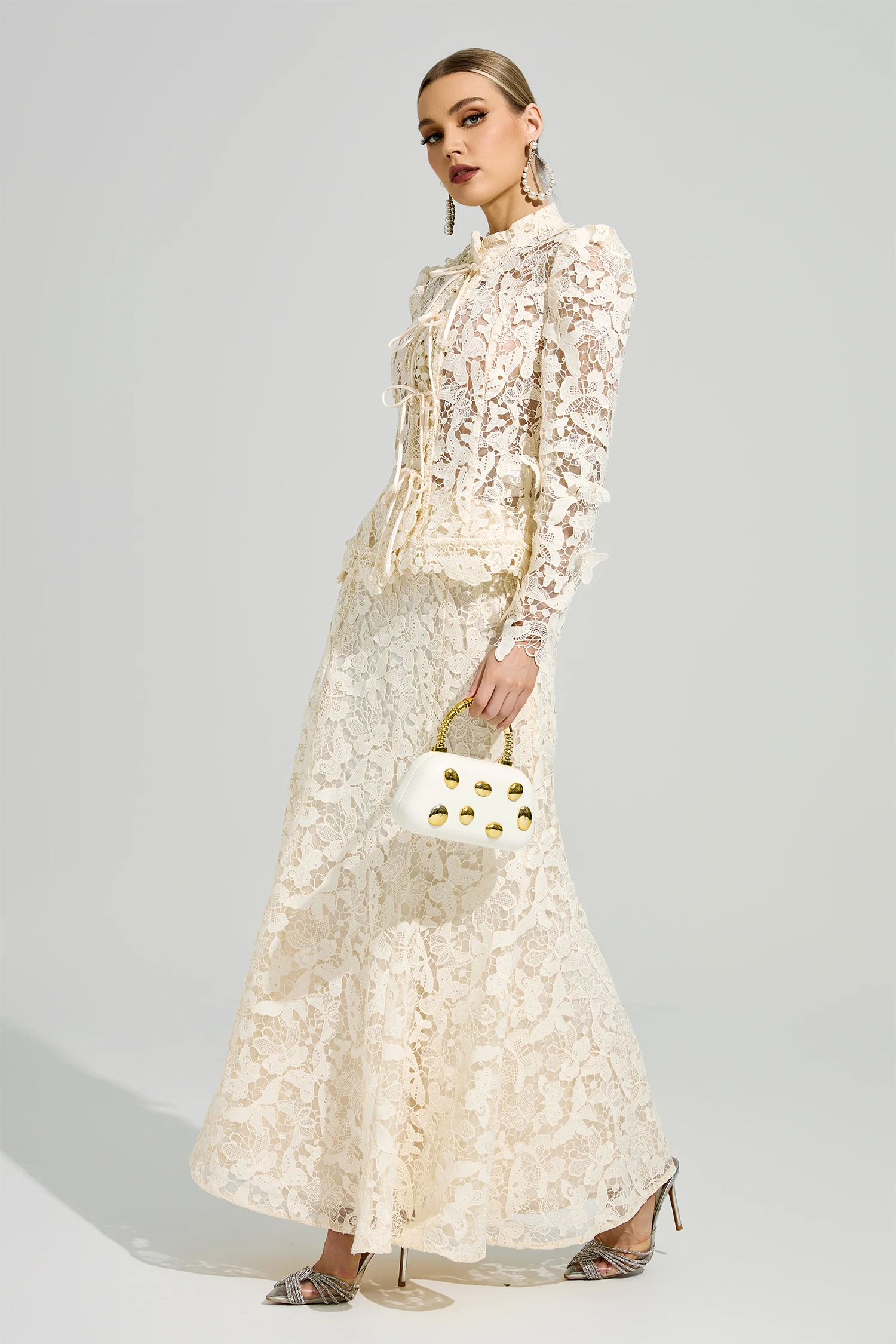 Beca White Lace Set