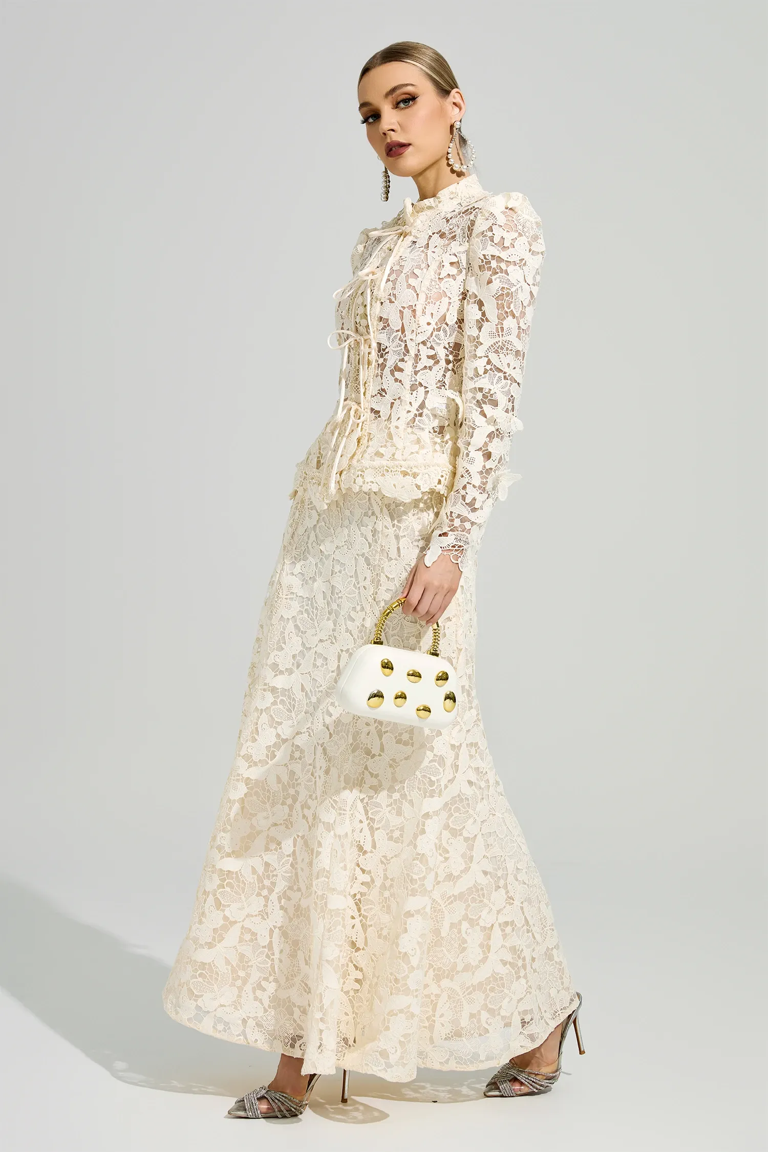 Beca White Lace Set