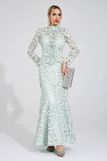 Beca Green Lace Set