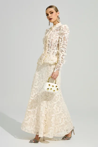 Beca White Lace Set