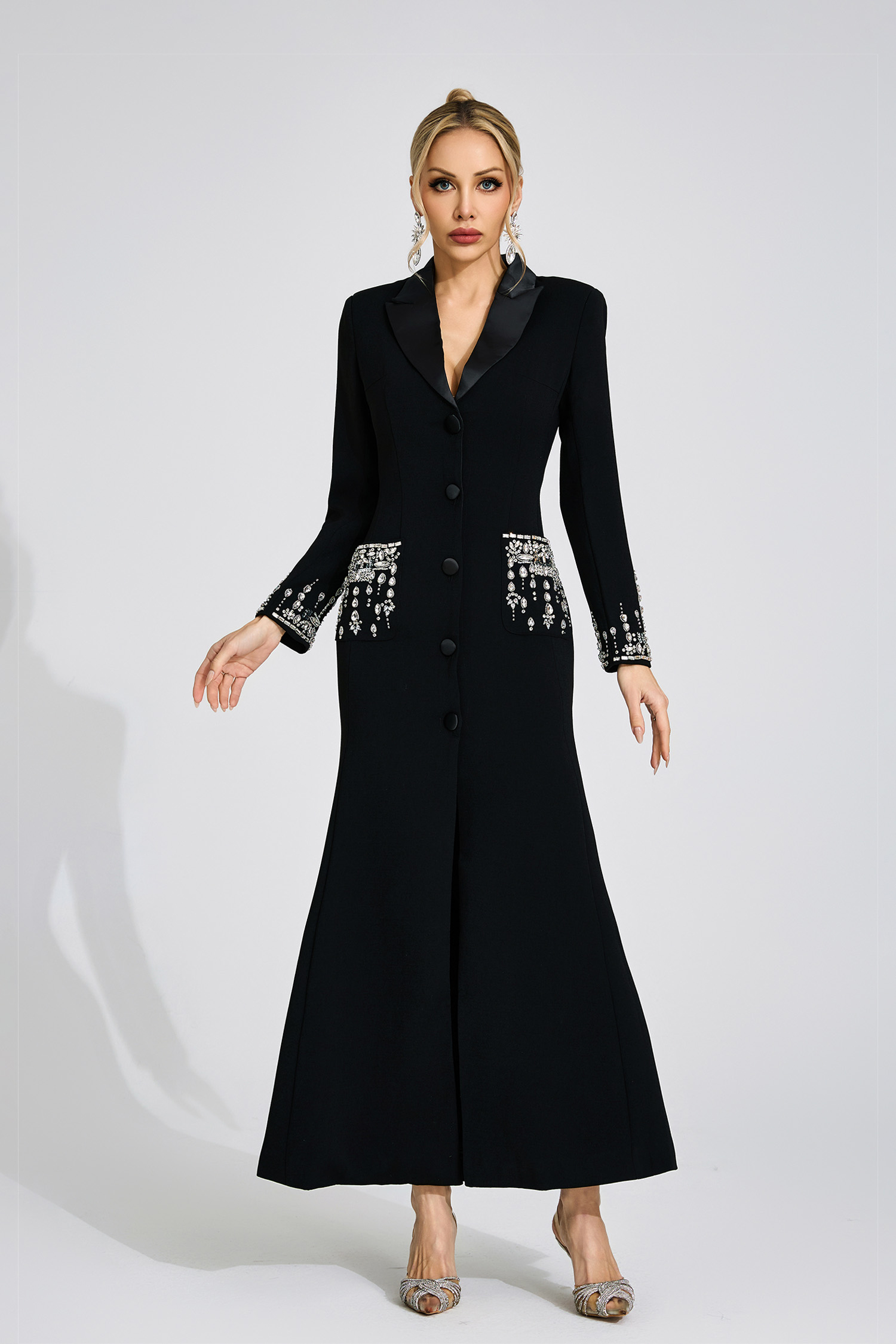 Jade Black Diamond Maxi Dress