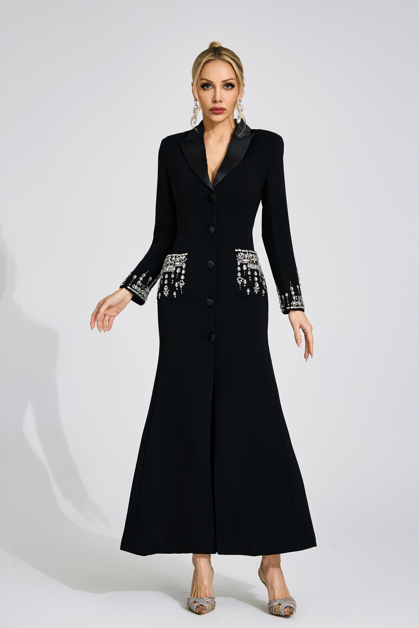 Jade Black Diamond Maxi Dress