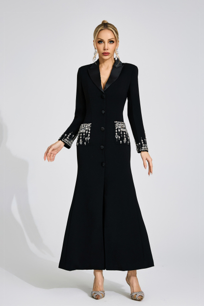 Jade Black Diamond Maxi Dress