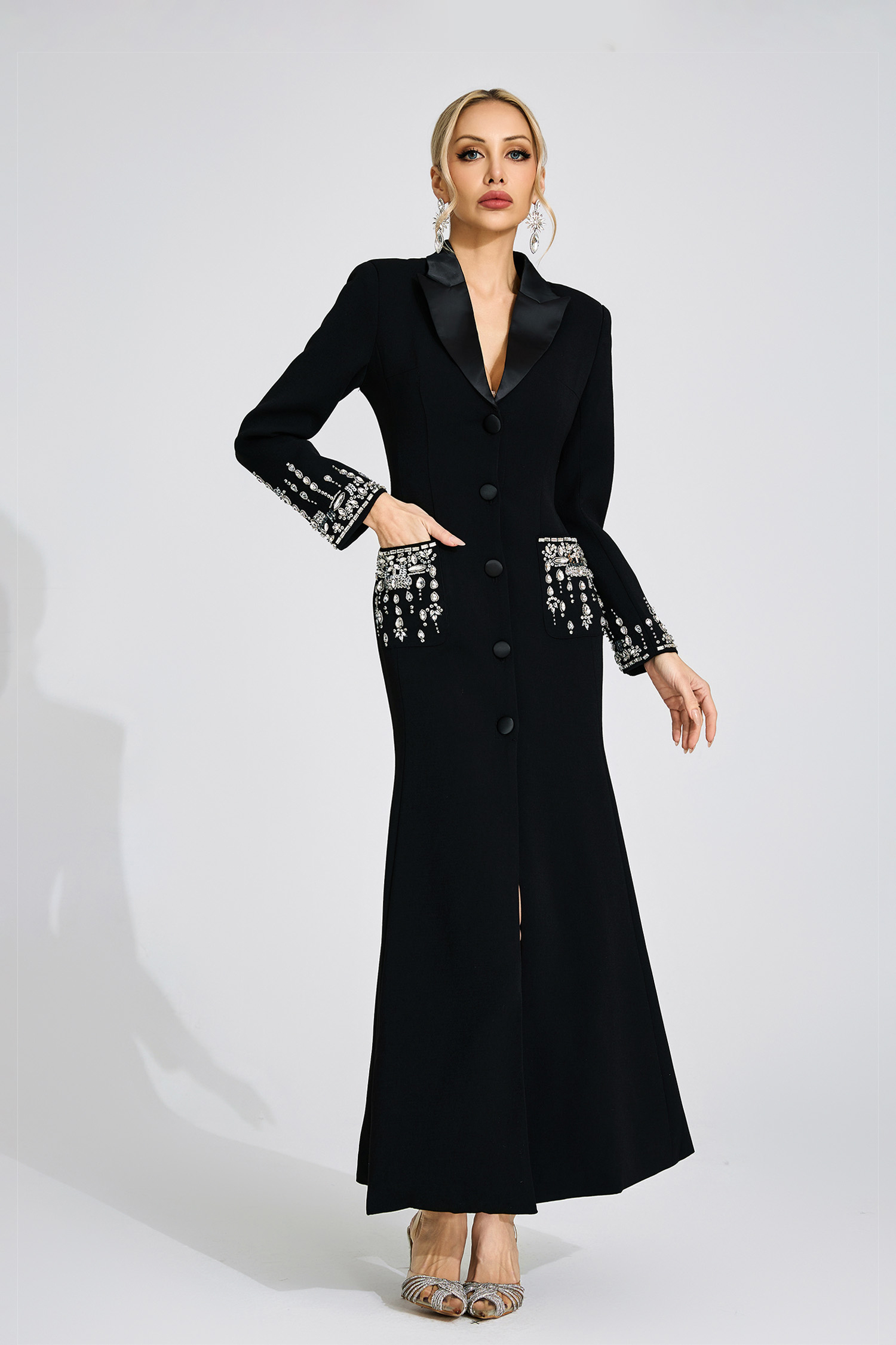 Jade Black Diamond Maxi Dress
