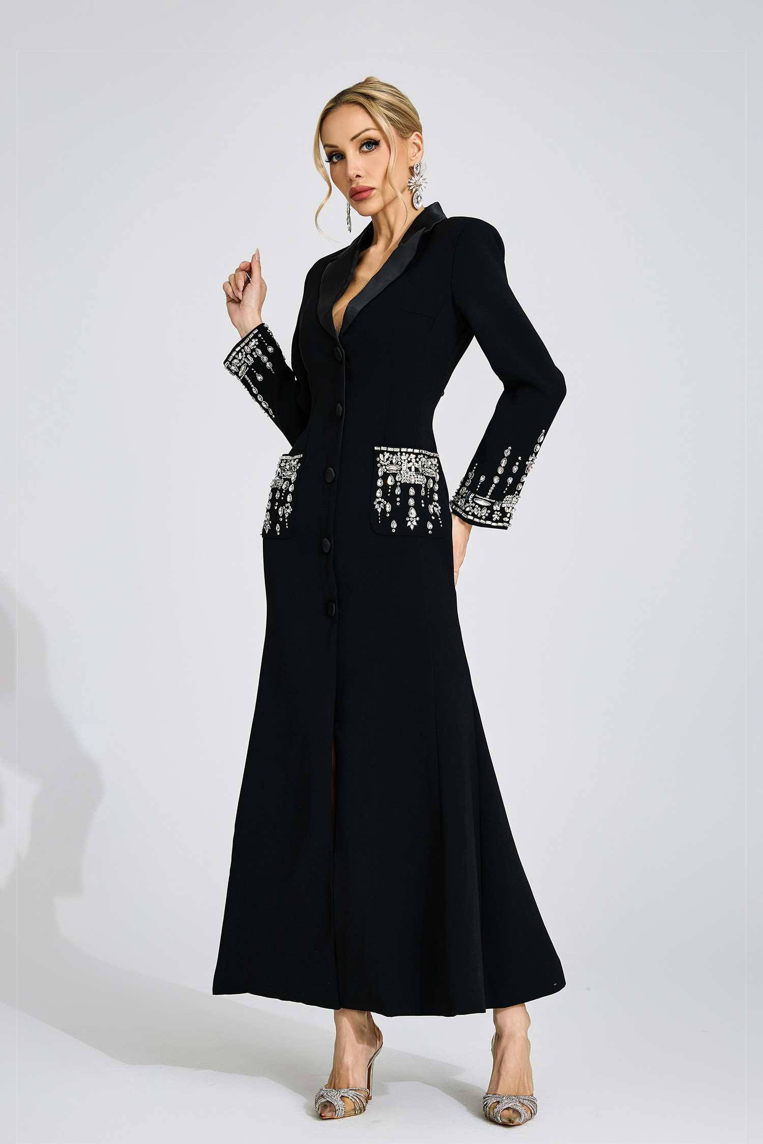 Jade Black Diamond Maxi Dress