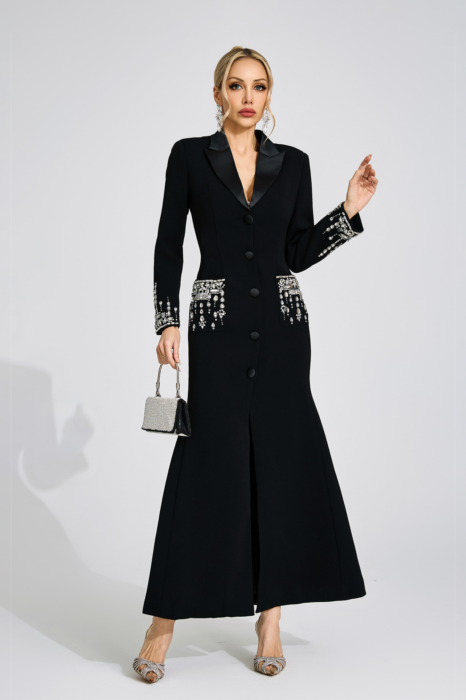 Jade Black Diamond Maxi Dress