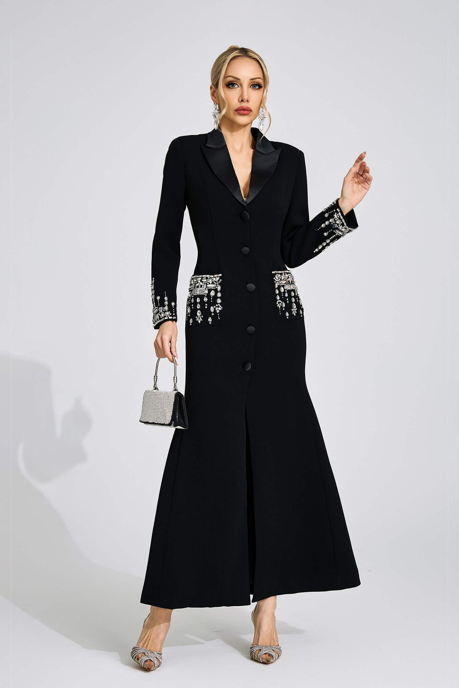 Jade Black Diamond Maxi Dress