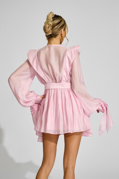 Dorothea Pink Ruffled Dress