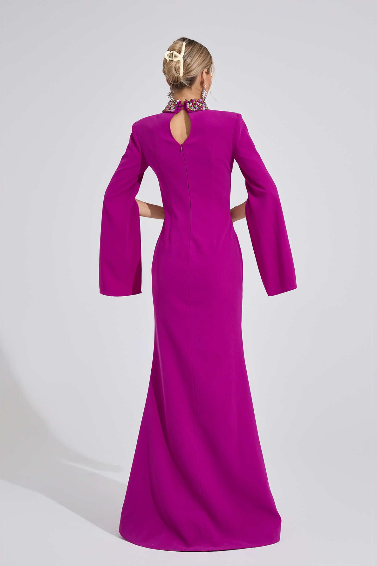 Heath Purple Red Diamond Maxi Dress