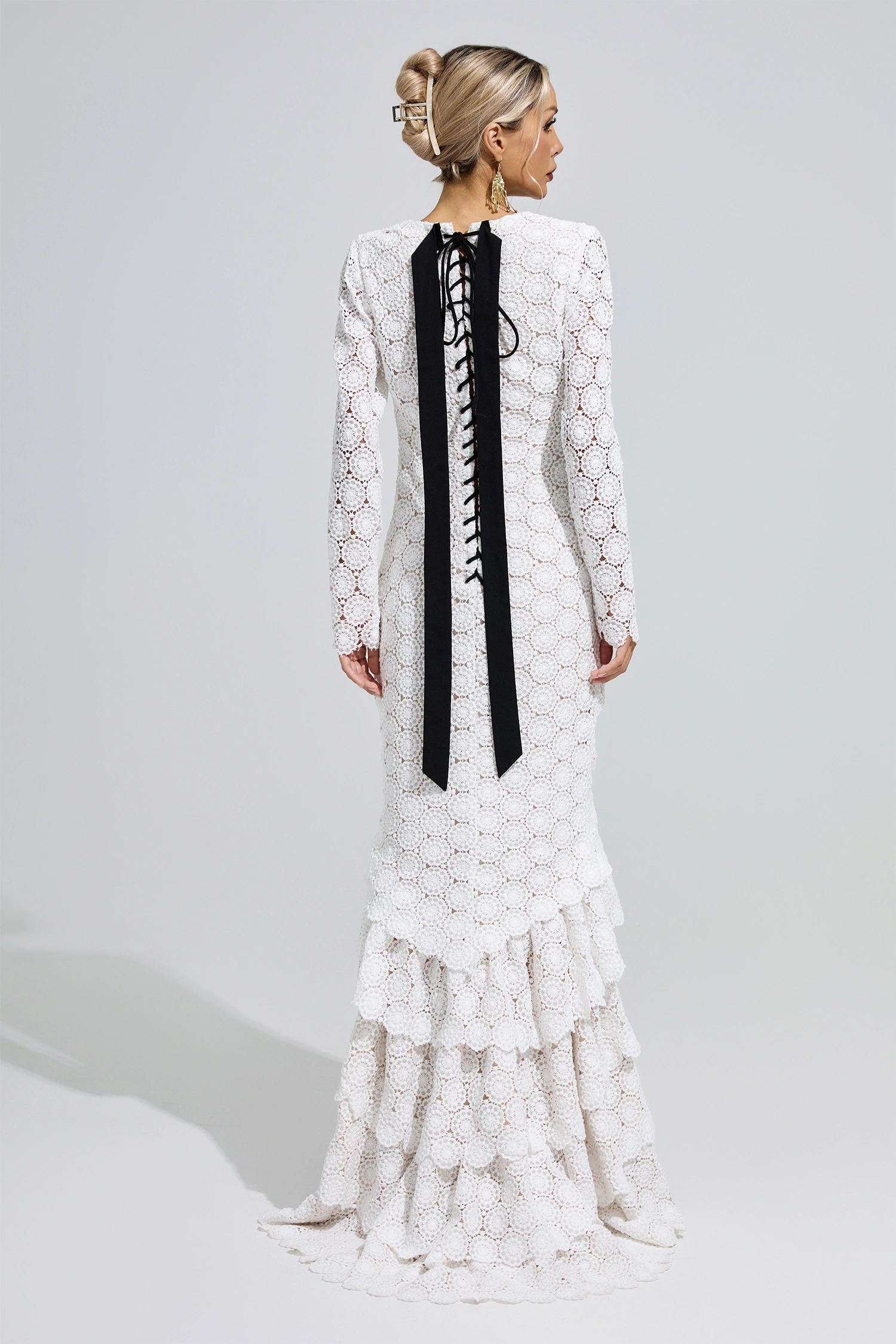 Morisot White Lace Mermaid Dress