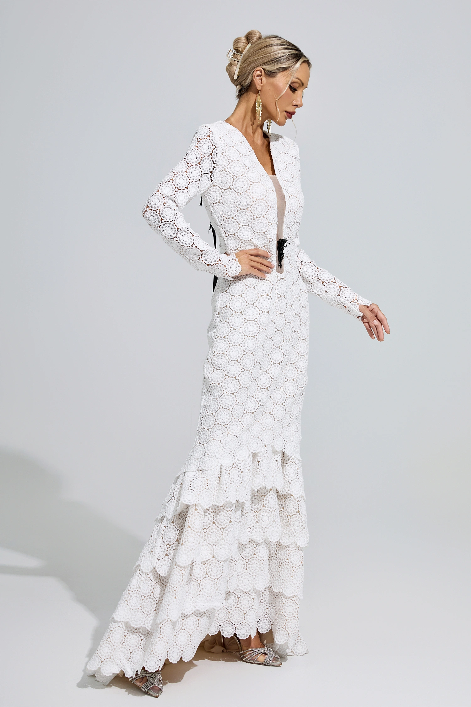 Morisot White Lace Mermaid Dress