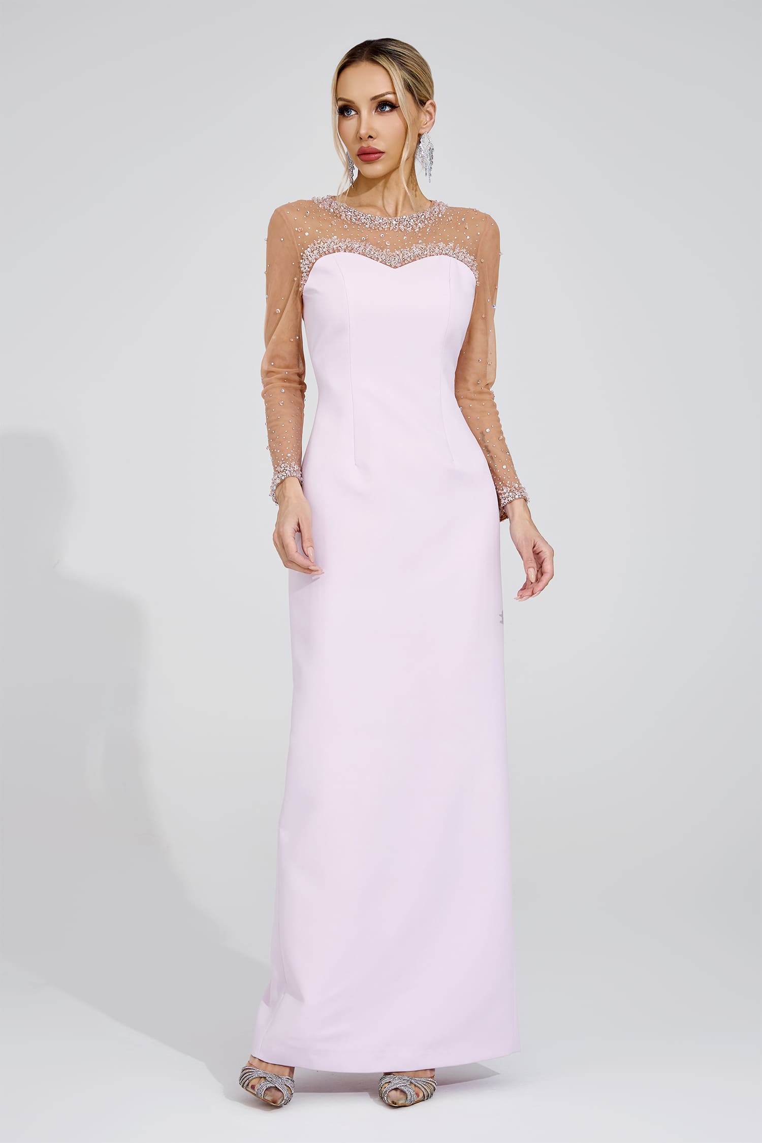 Dagmar Pink Sheer Maxi Dress