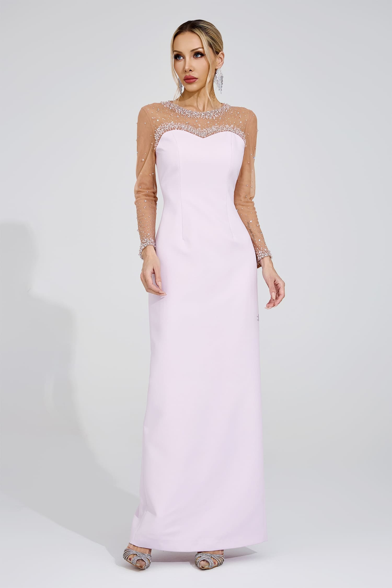 Dagmar Pink Sheer Maxi Dress