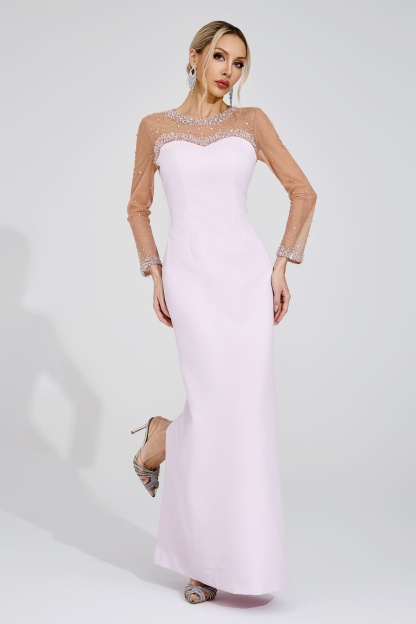 Dagmar Pink Sheer Maxi Dress