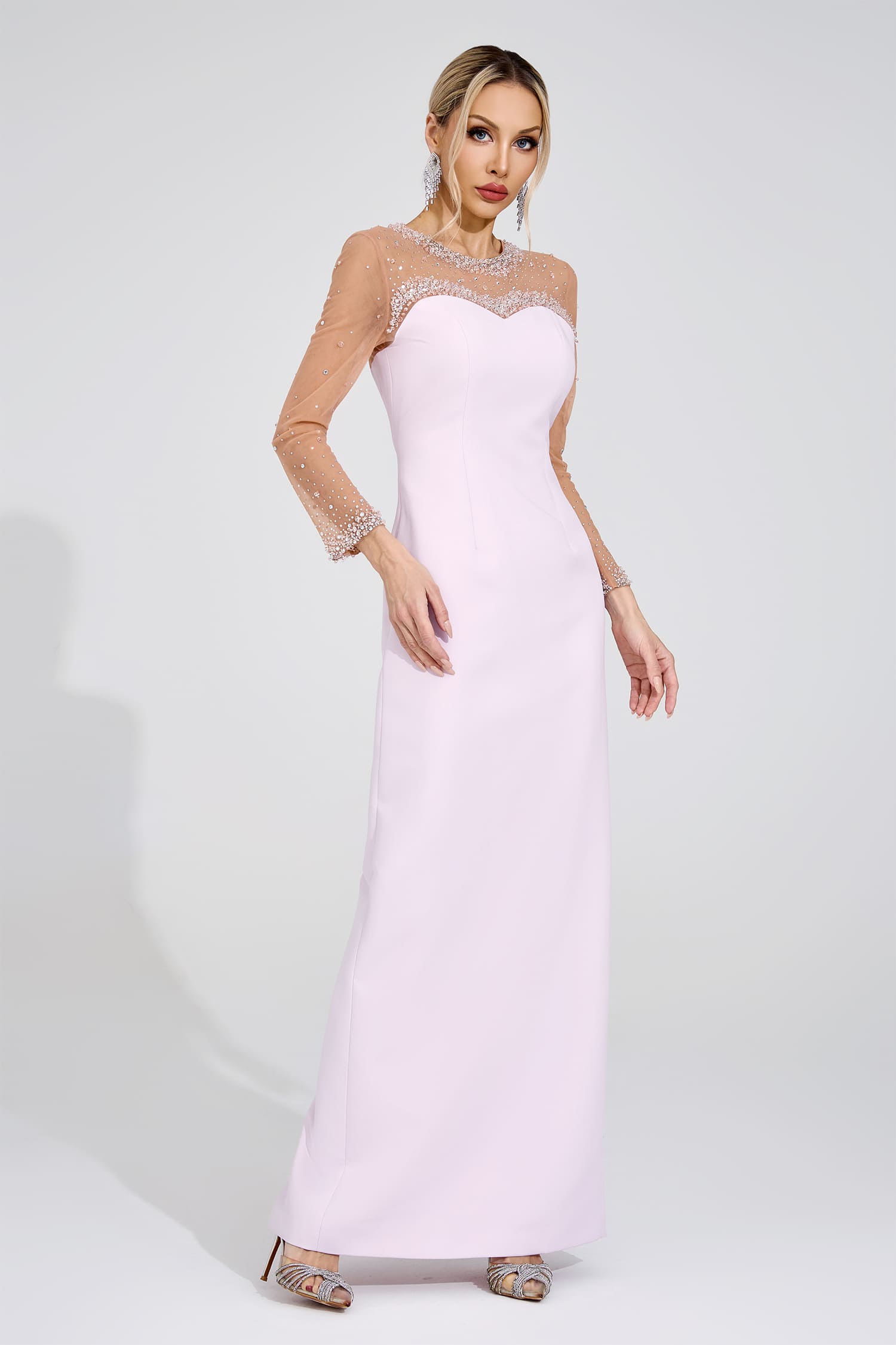 Dagmar Pink Sheer Maxi Dress