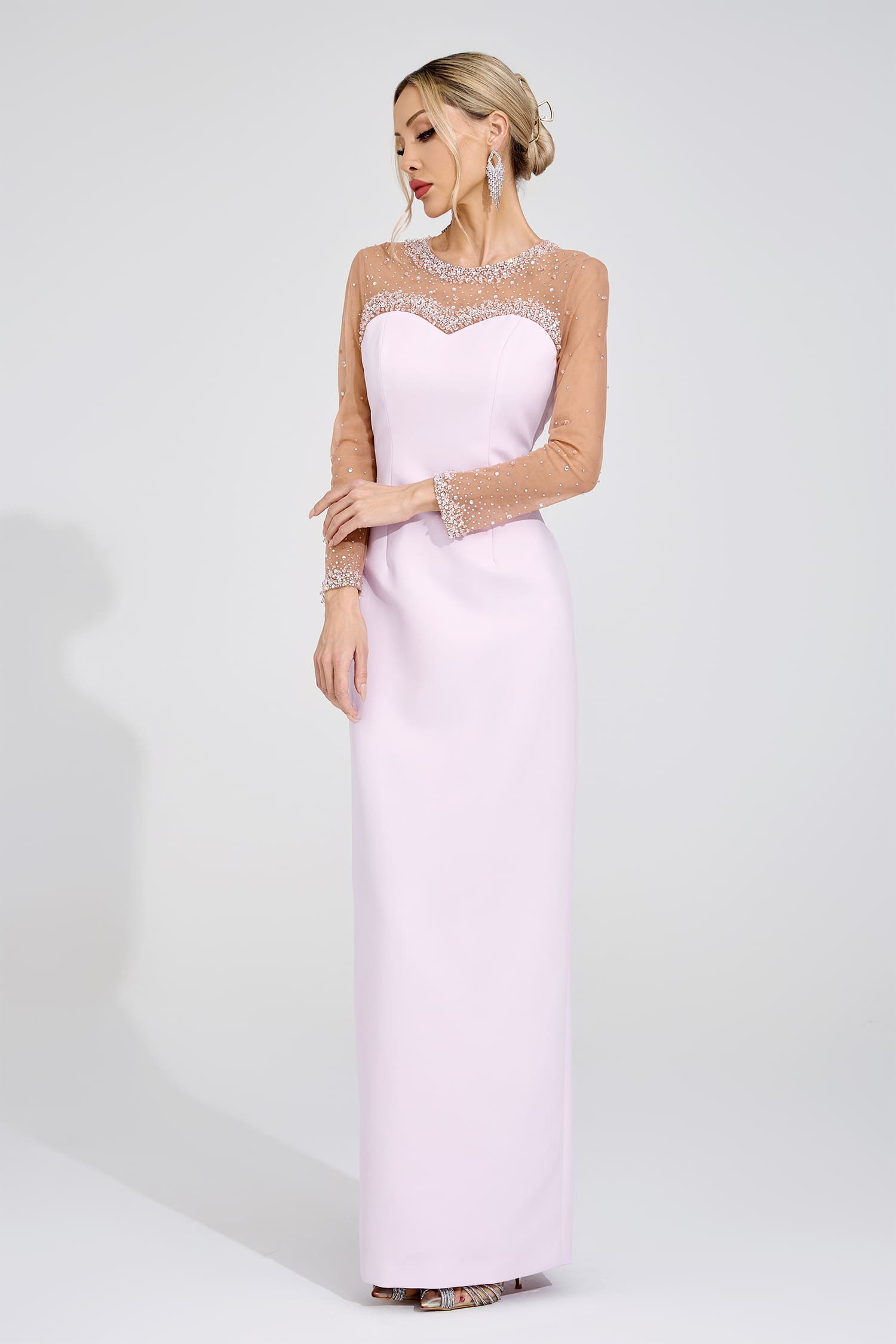 Dagmar Pink Sheer Maxi Dress