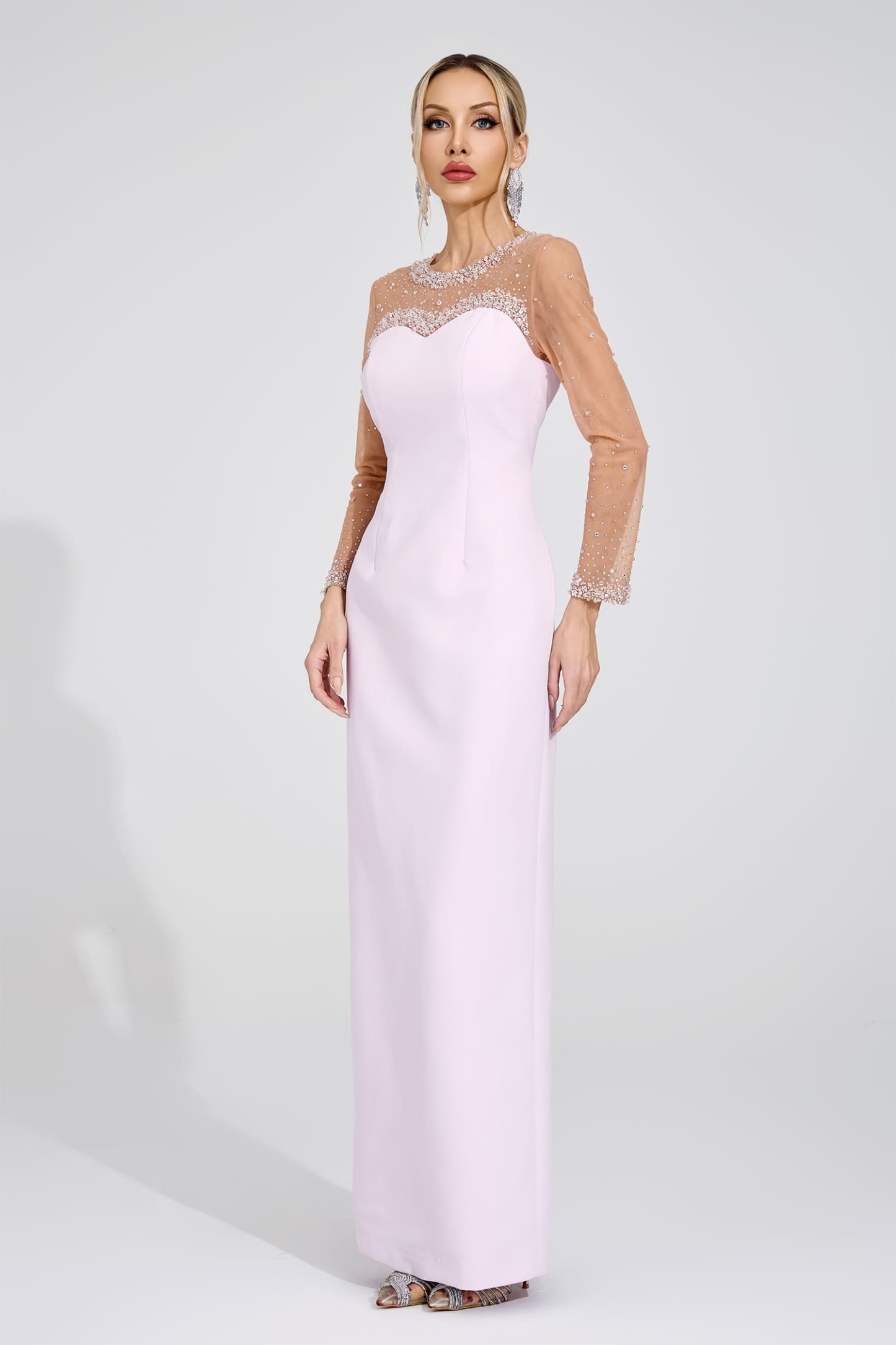 Dagmar Pink Sheer Maxi Dress