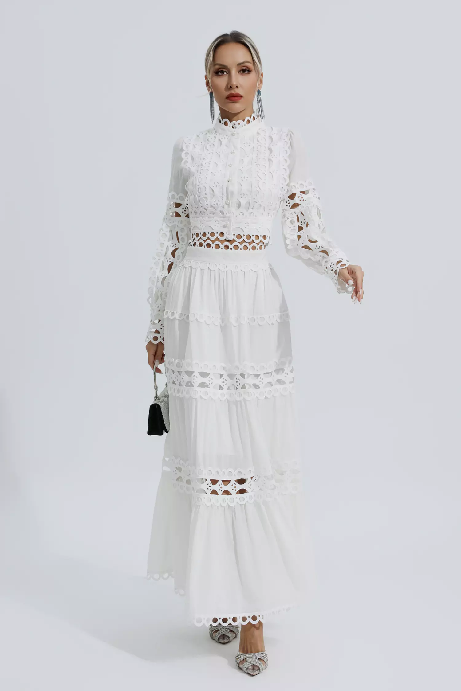 Sunflower White Lace Hollow Set