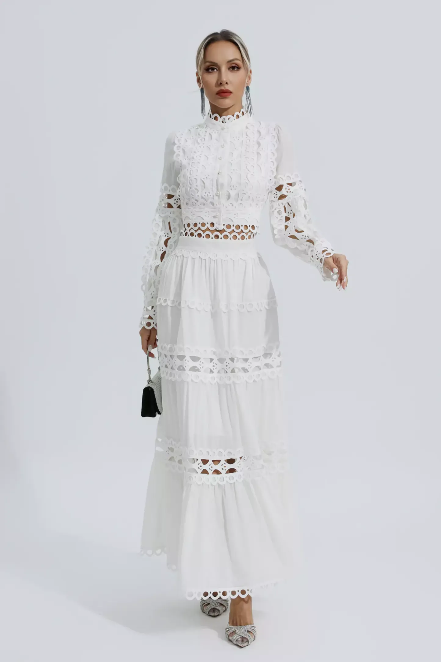 Sunflower White Lace Hollow Set