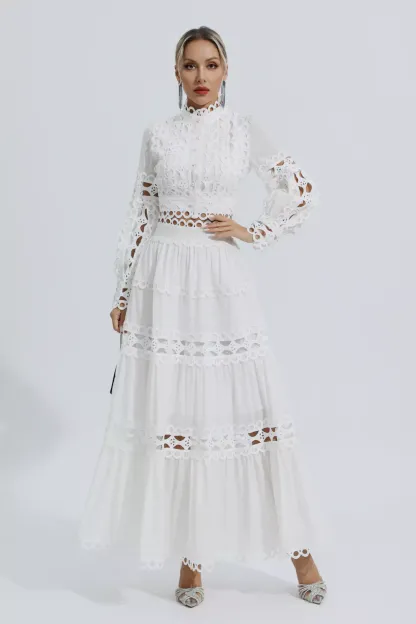 Sunflower White Lace Hollow Set