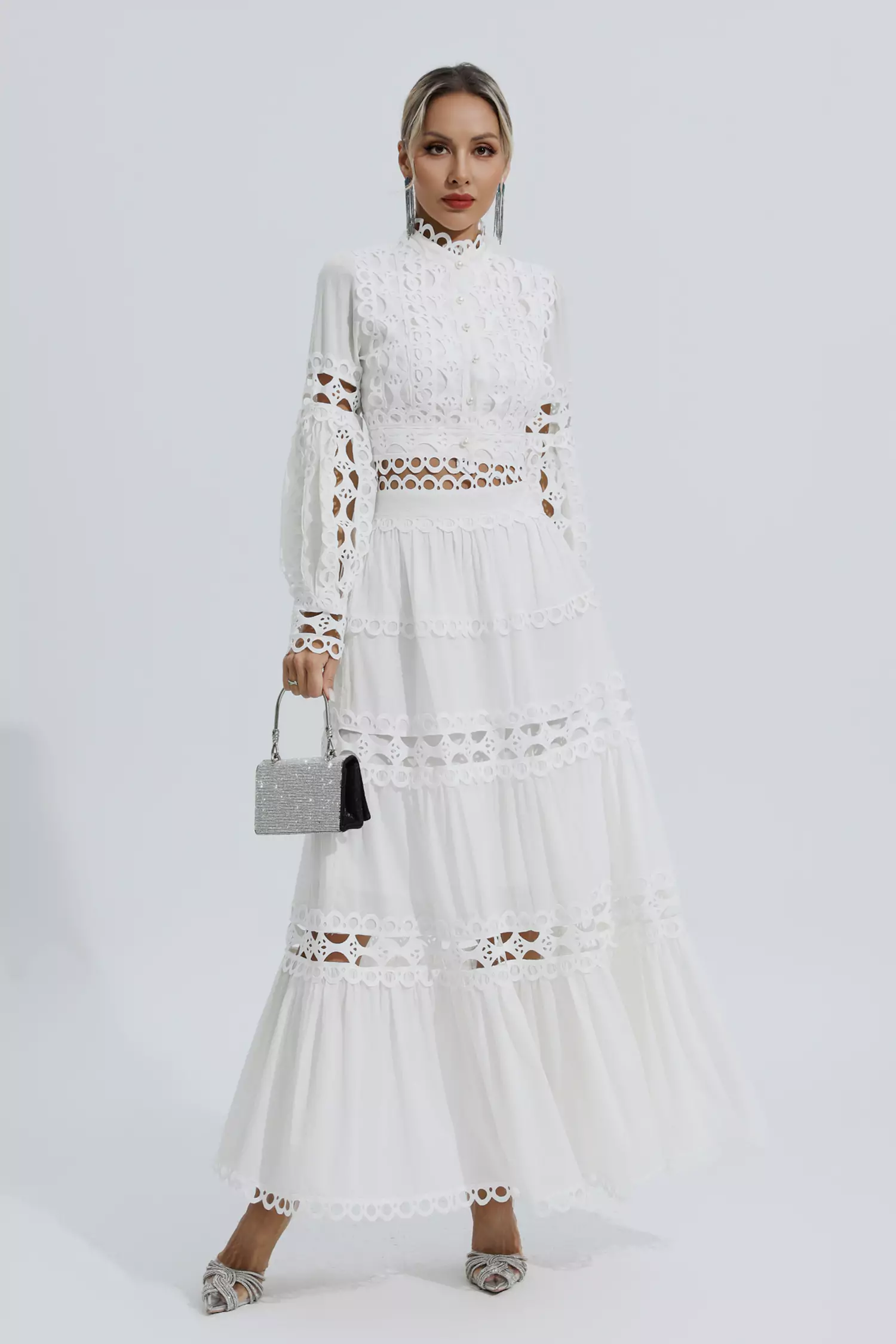Sunflower White Lace Hollow Set