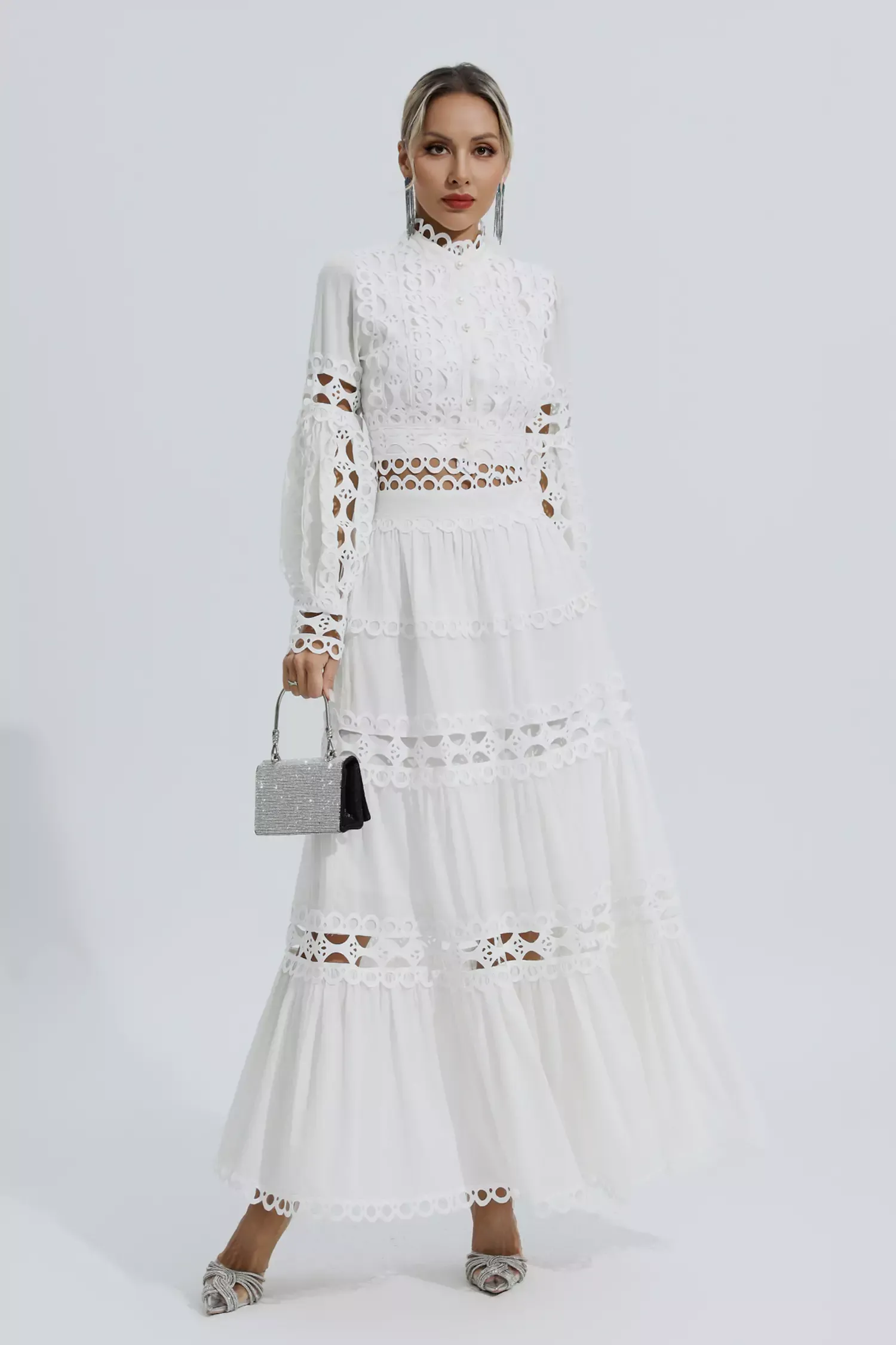 Sunflower White Lace Hollow Set