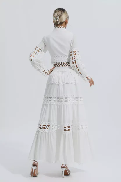 Sunflower White Lace Hollow Set