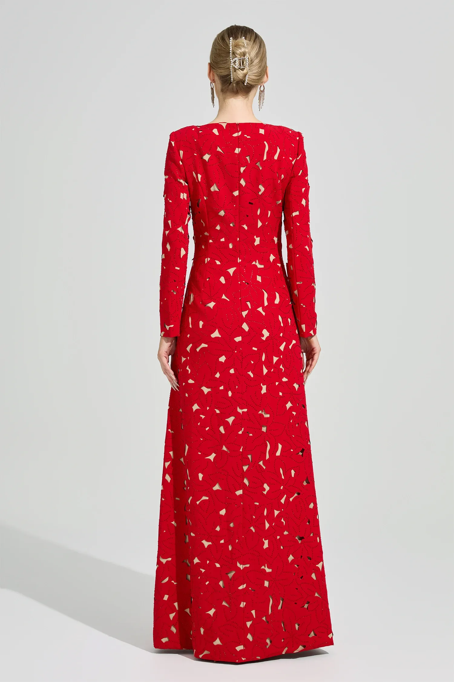 Moore Red Floral Dress