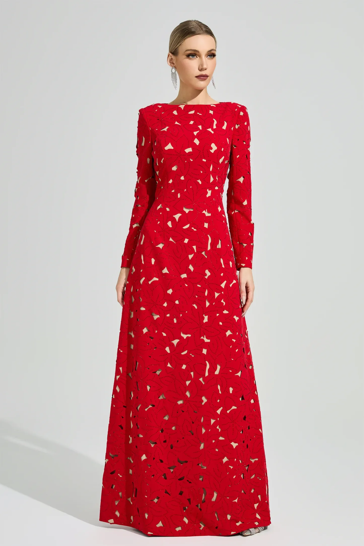 Moore Red Floral Dress
