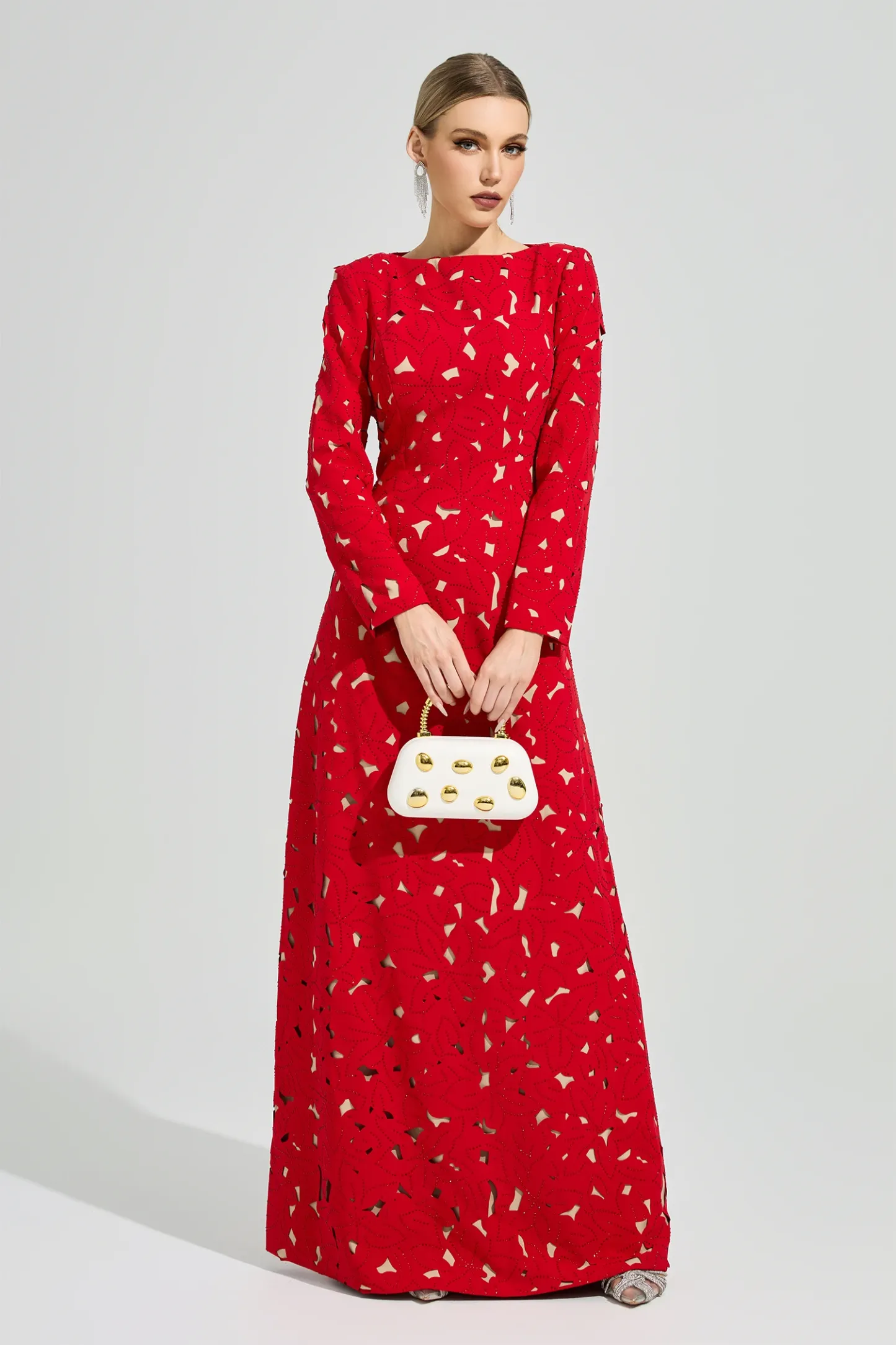 Moore Red Floral Dress