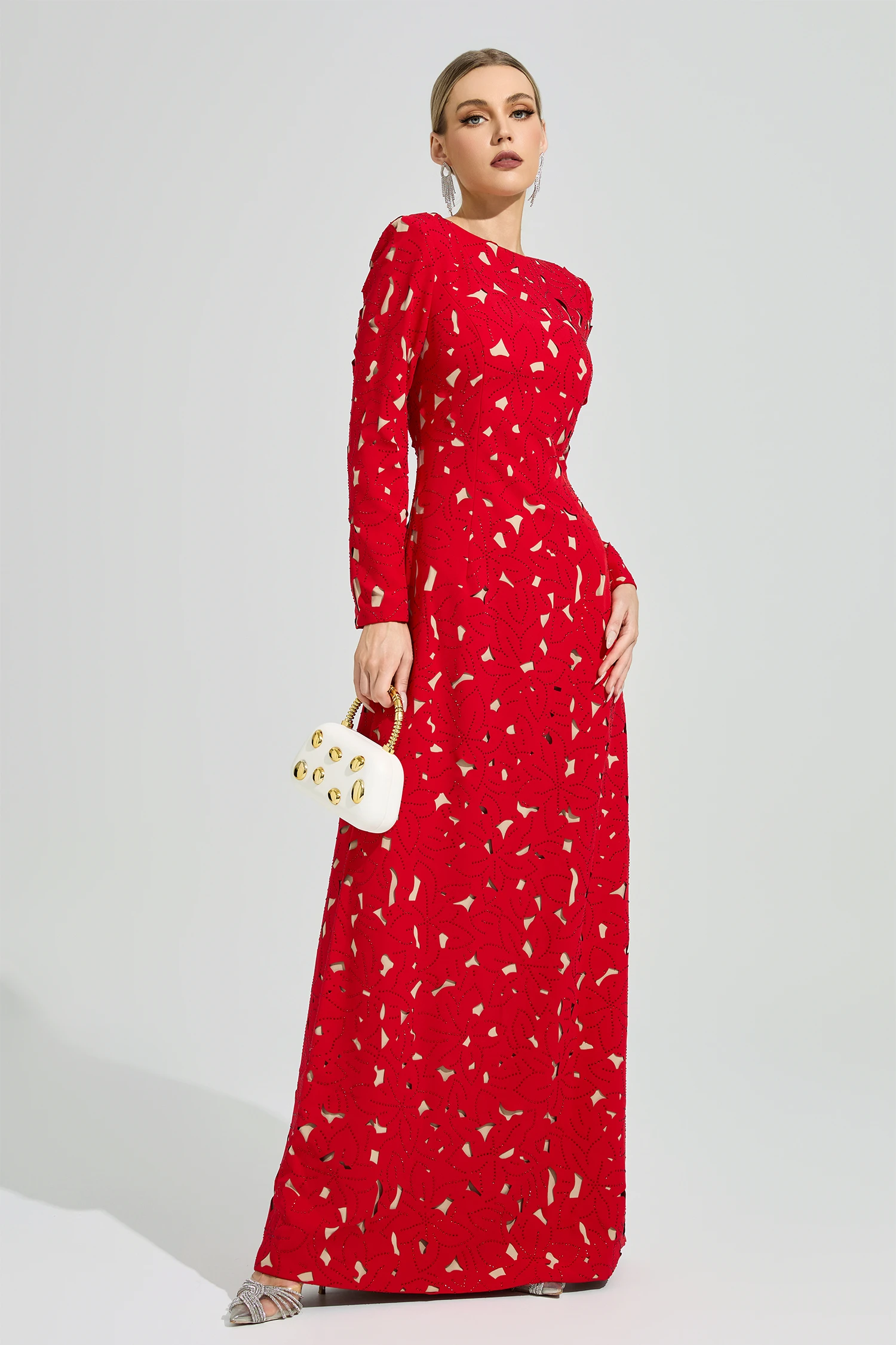 Moore Red Floral Dress