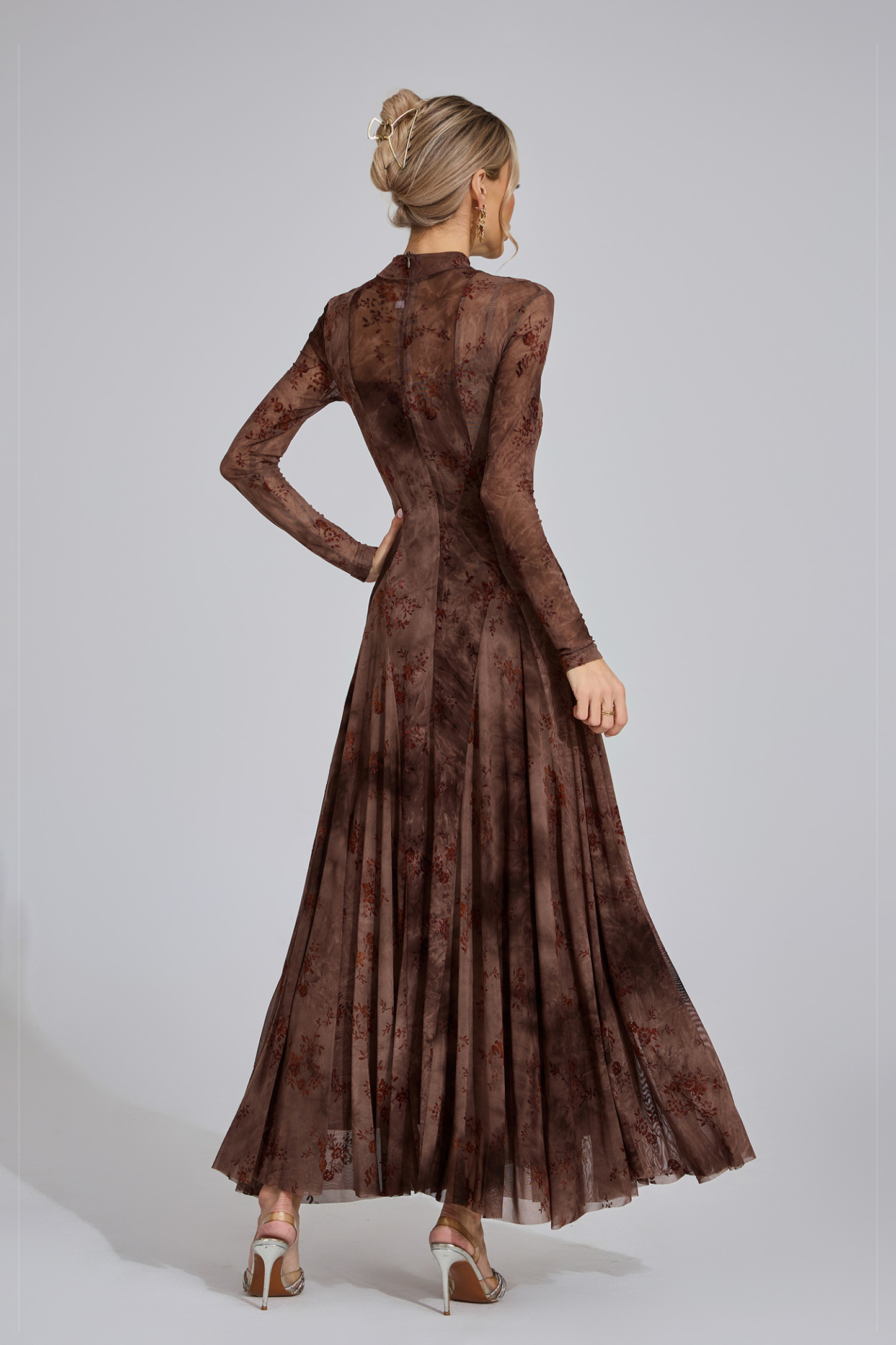 Tide Khaki Floral Growth Maxi Dress