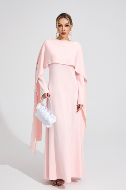 Cloud Pink Pearl Maxi Dress