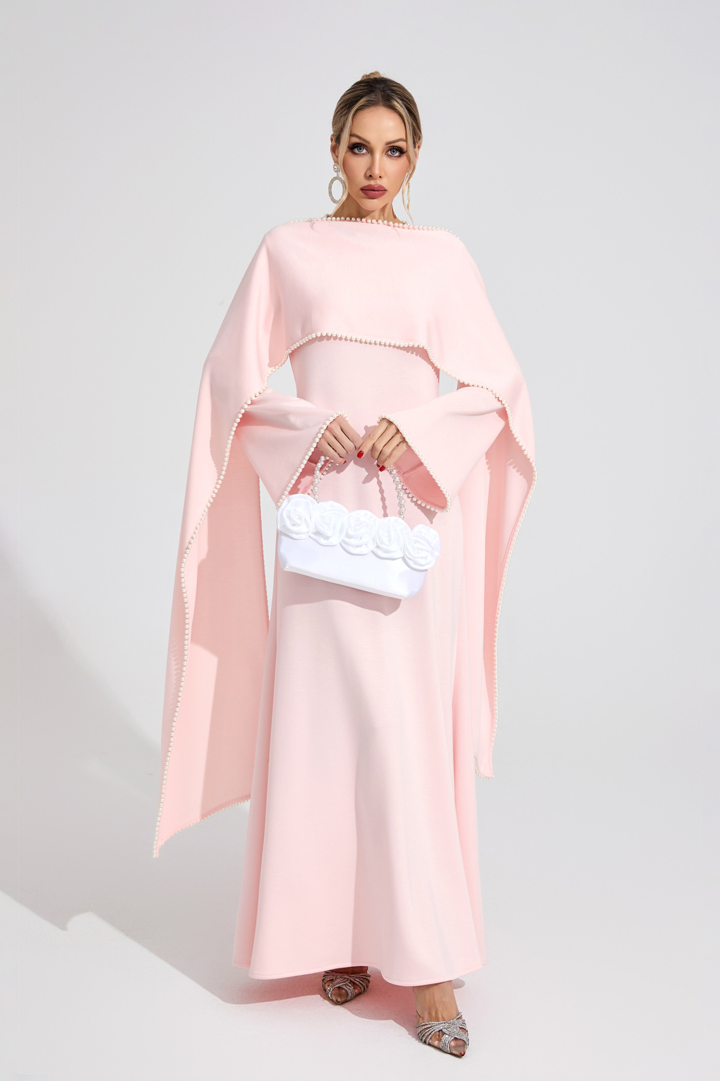 Cloud Pink Pearl Maxi Dress