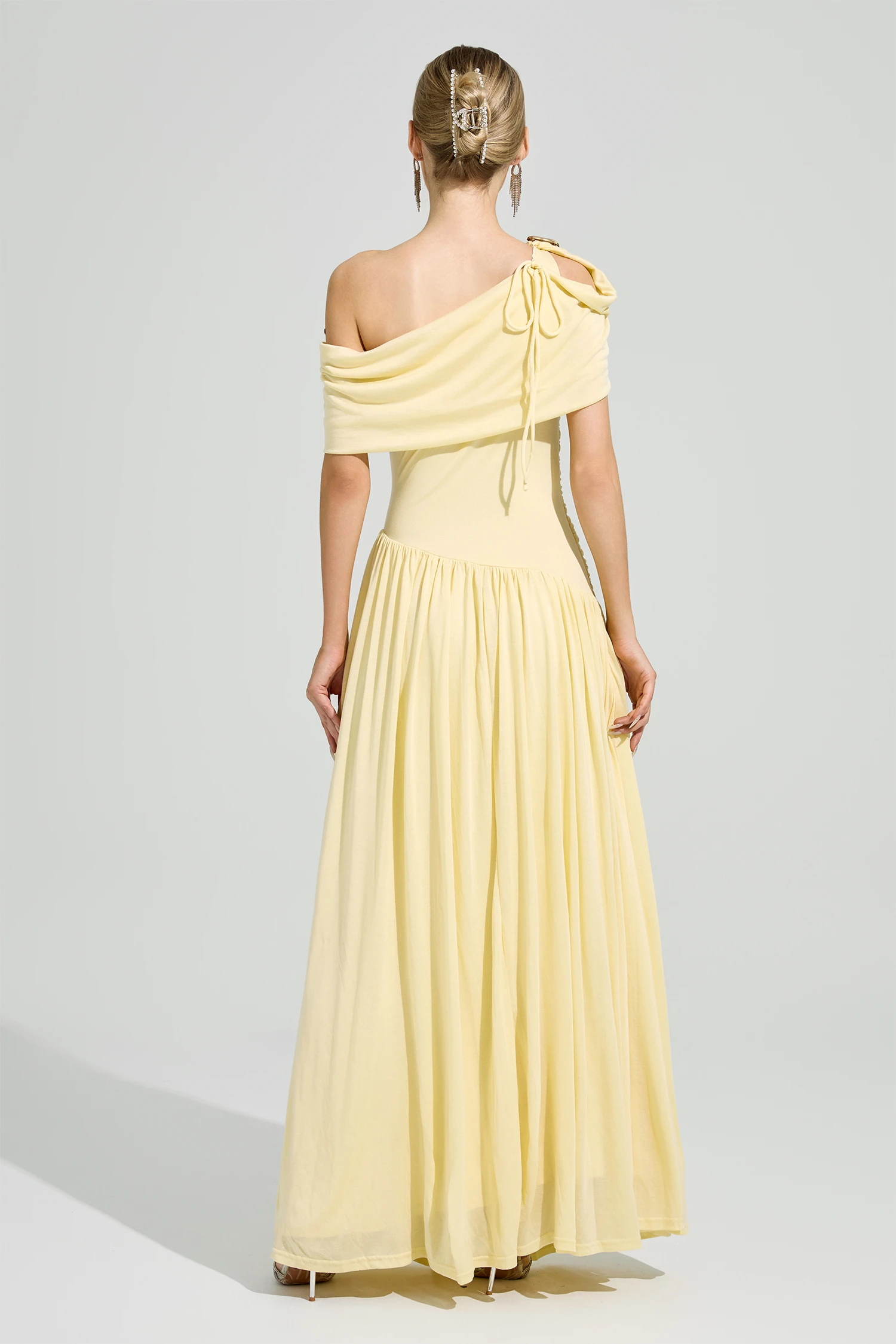 Cunningham Yellow One Shoulder Dress